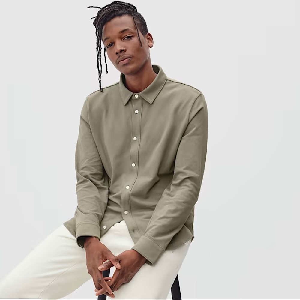 Everlane Green Casual Button Down Shirt